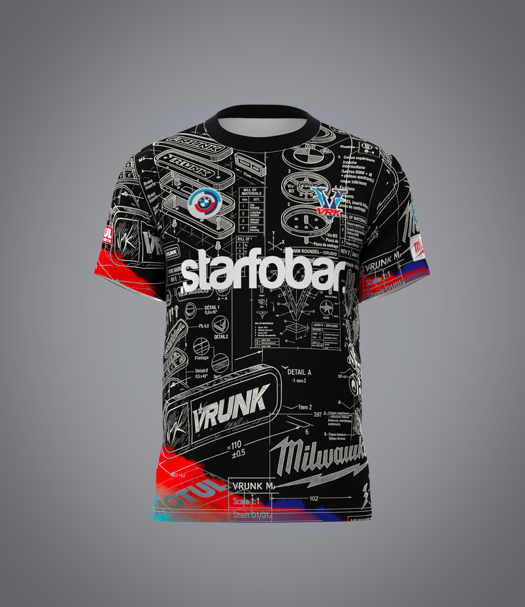VRK x STARFOBAR Maillot black Mécanique