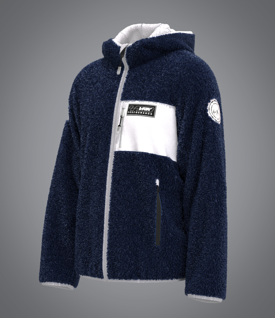 Veste Sherpa Blue Grey