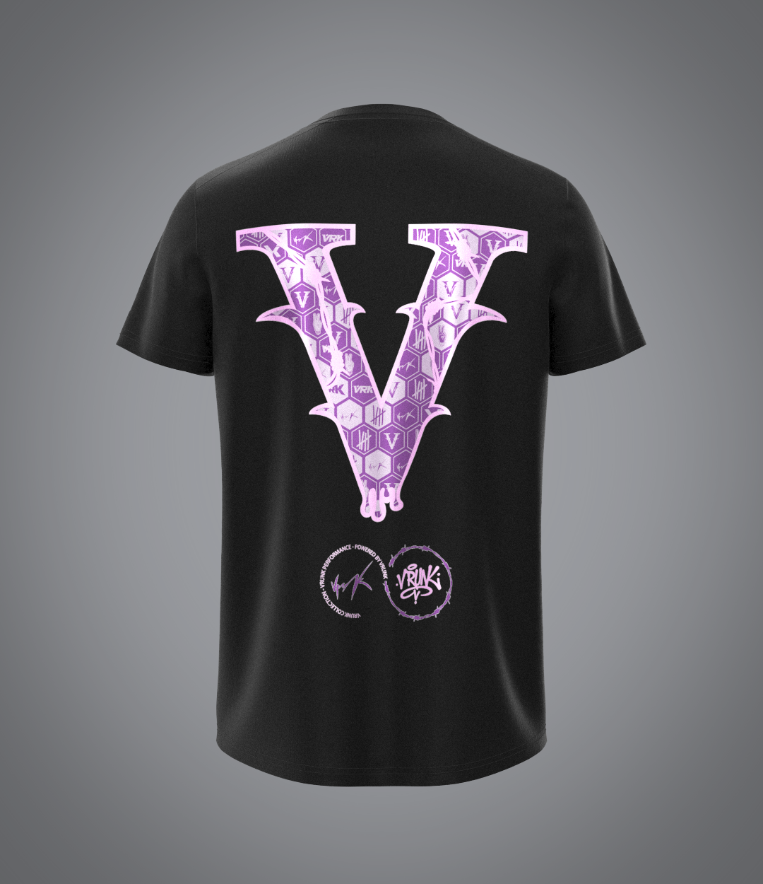 Tee shirt Ruche Black/Pink