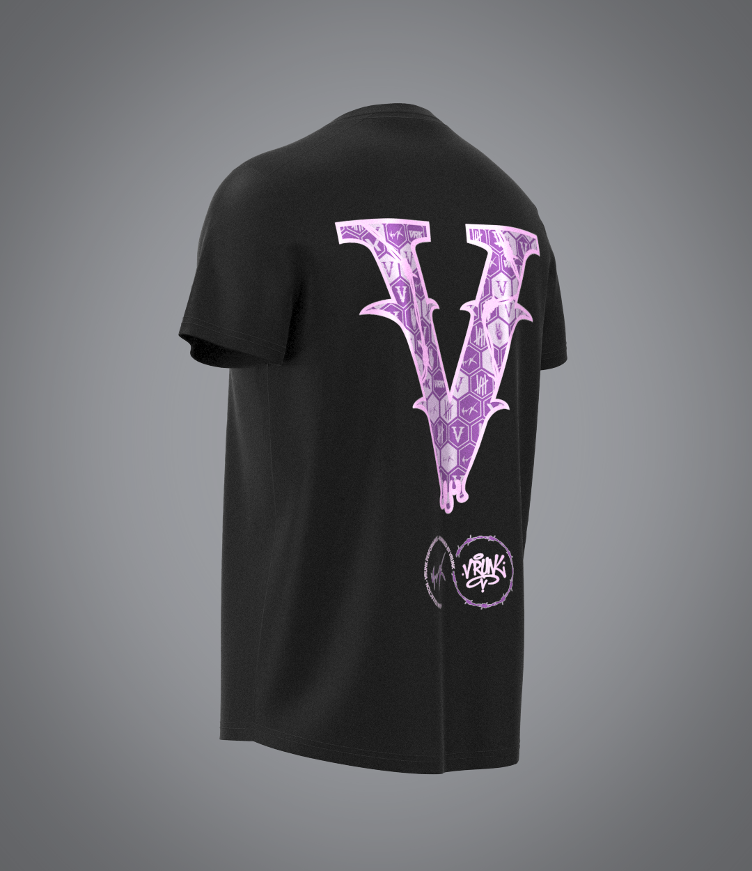 Tee shirt Ruche Black/Pink