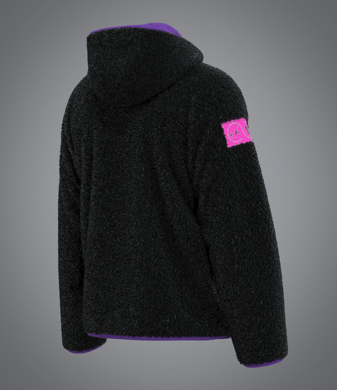 Veste Sherpa Black Purple