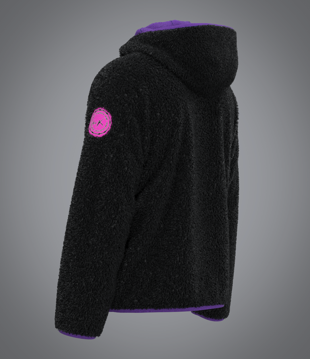 Veste Sherpa Black Purple